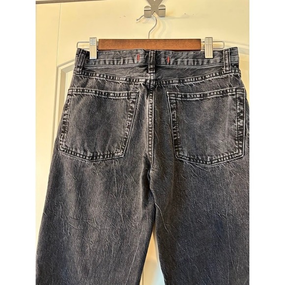 ZARA Black Straight Leg Jeans Womens US 6 EUR 38 Y2K Retro Denim Pants Mid Rise - Picture 12 of 12